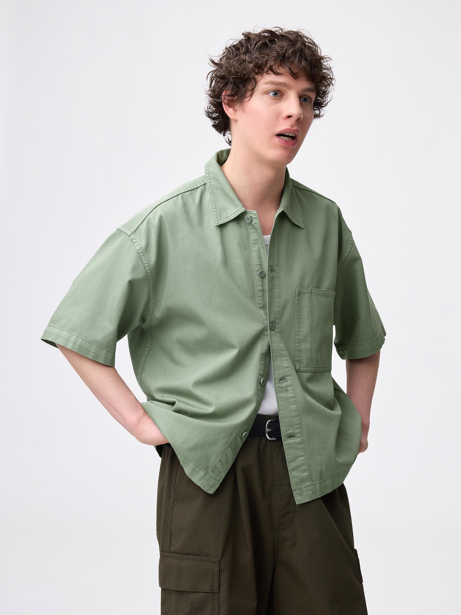 Men's Boxy Work Shirt | HalfSlv | GU US
