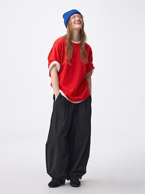 Linen Blend Balloon Pants