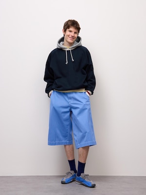 Twill Baggy Cropped Pants | ST