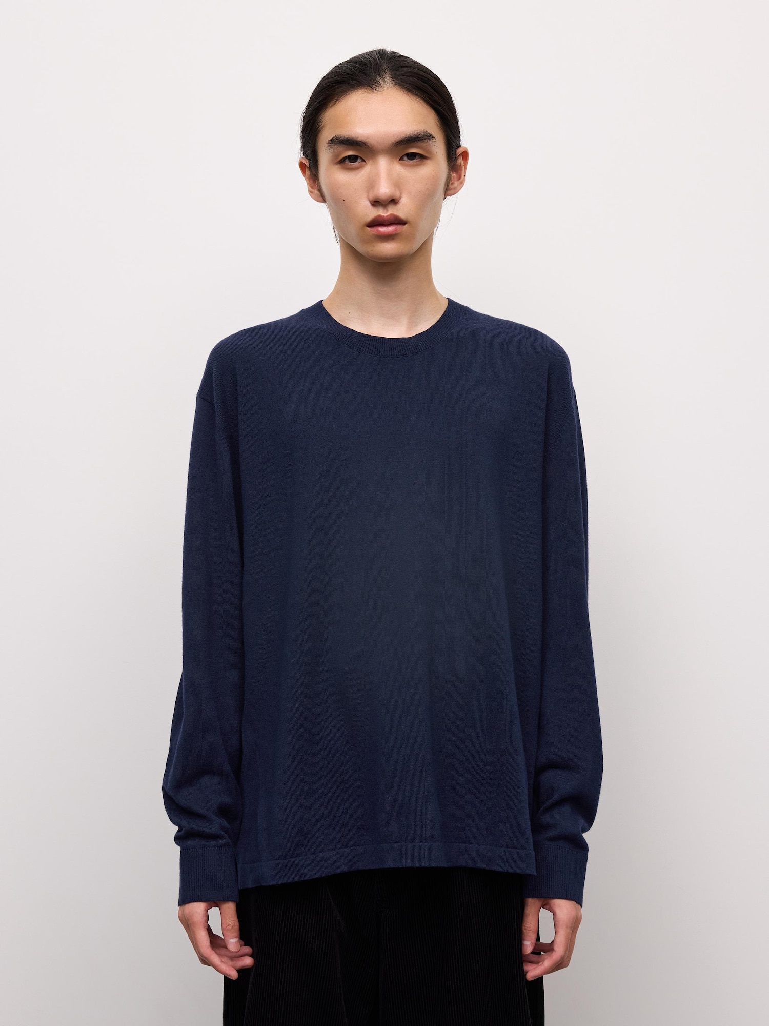 Men's Fine Gauge Knit Crew Neck Sweater | GU US