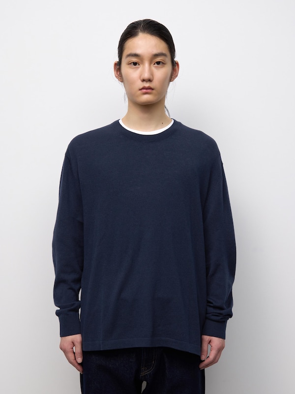 Fine Gauge Knit Crew Neck Sweater | MN