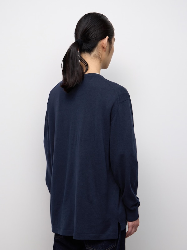 Fine Gauge Knit Crew Neck Sweater | MN