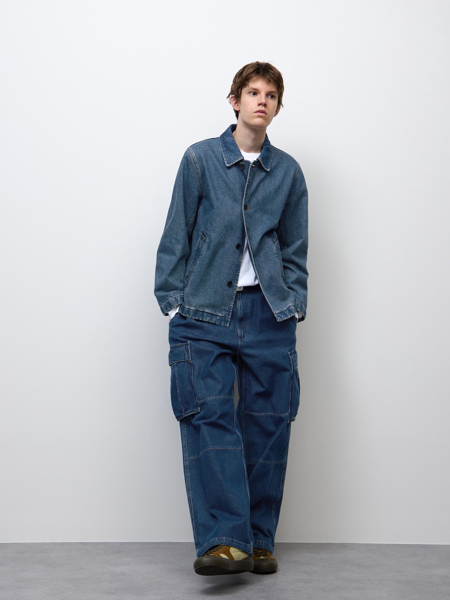 Unisex Denim Wide Cargo Pants | UL | GU US