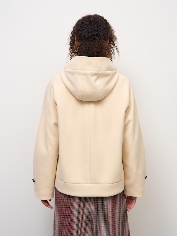 COZY MELTON Short Hoodie Coat | CL