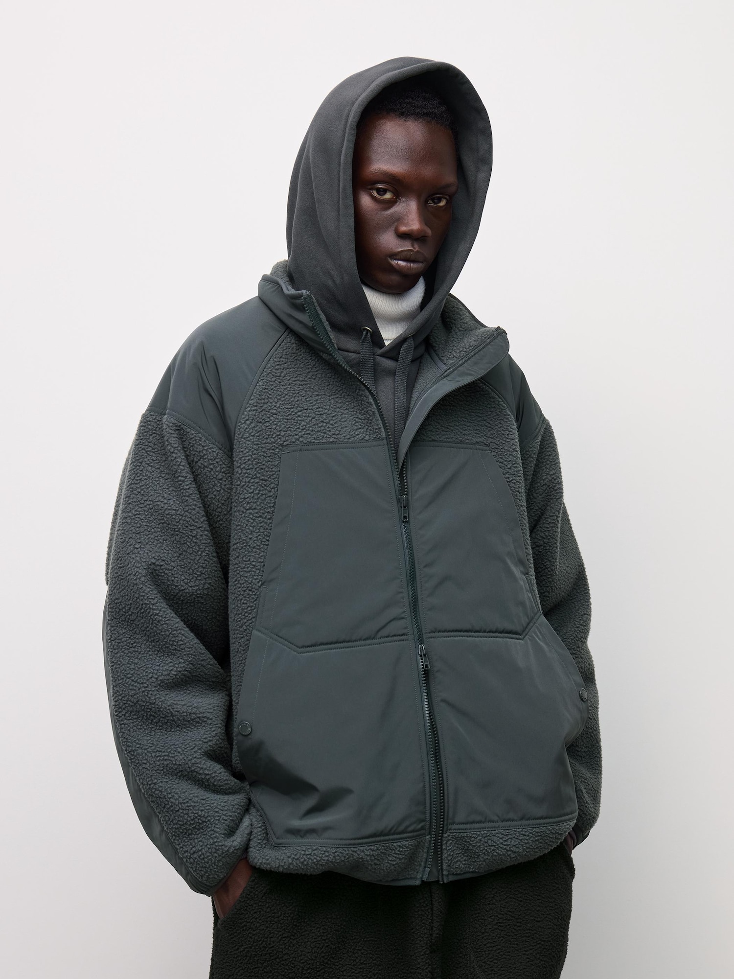 UTILITY GARMENTS SUPPLYグレー MA-1 Men's Fleece Utility Jacket | ENGINEERED GARMENTS | GU US