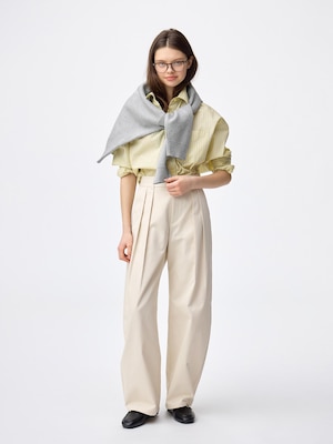 Chino Pleated Barrel Pants