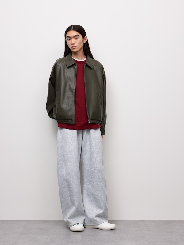 Faux Leather Zip Jacket | MN