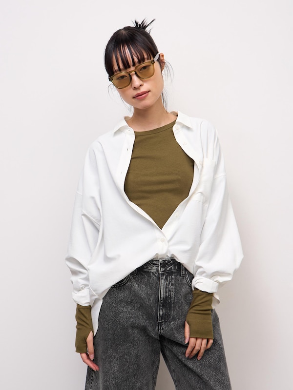 Warm Ribbed Crew Neck T-Shirt | Long | CL