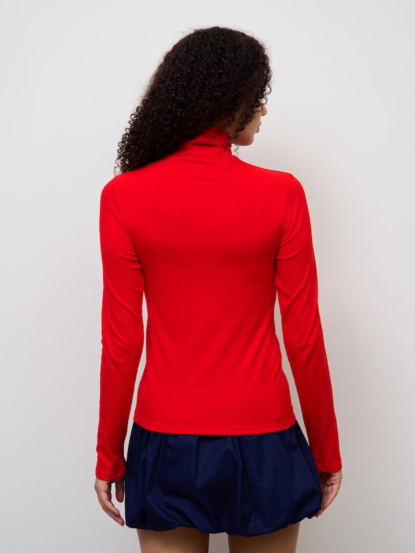 Warm Ribbed Turtleneck T-Shirt | Long | CL
