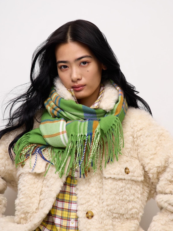 Warm Checked Scarf | PF