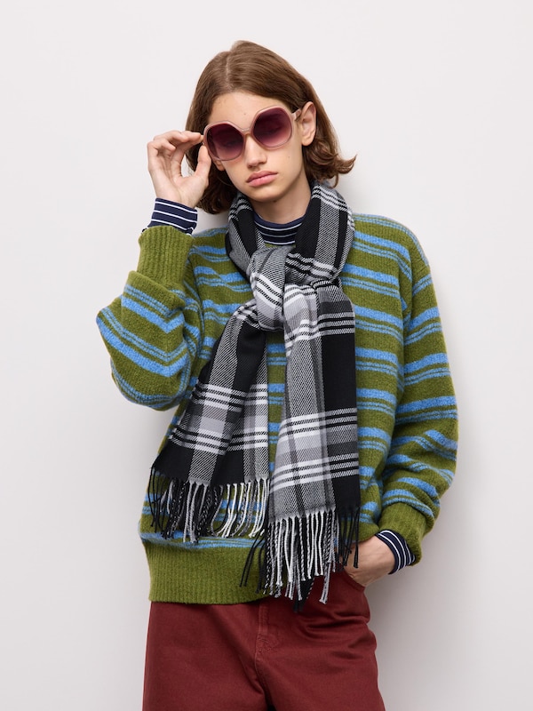 Warm Checked Scarf | PF
