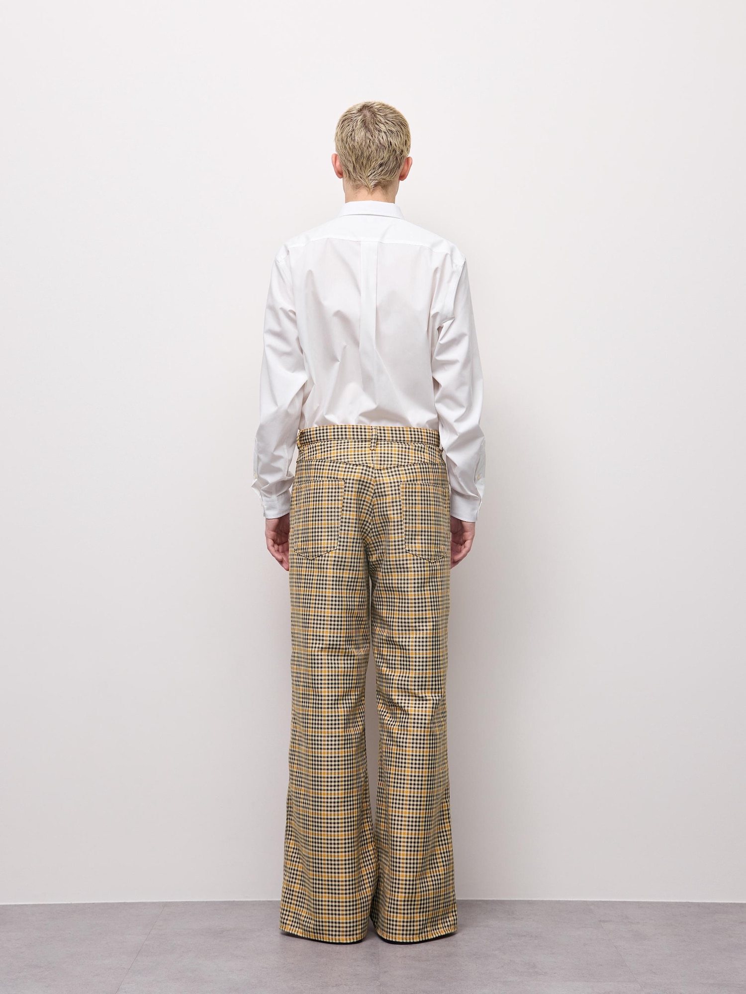Men's Checked Wide Flared Pants | GU US