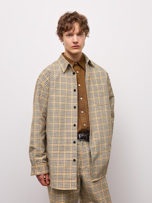 Twill Oversized Shirt | Checked | CL