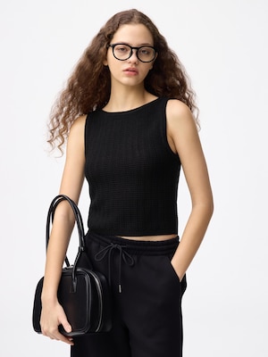 Boat Neck Knitted Tank Top