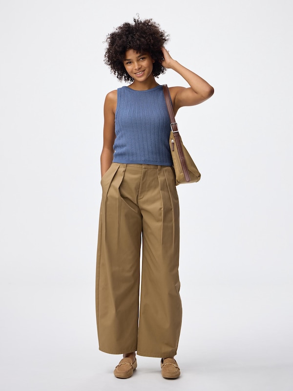 Boat Neck Knitted Tank Top