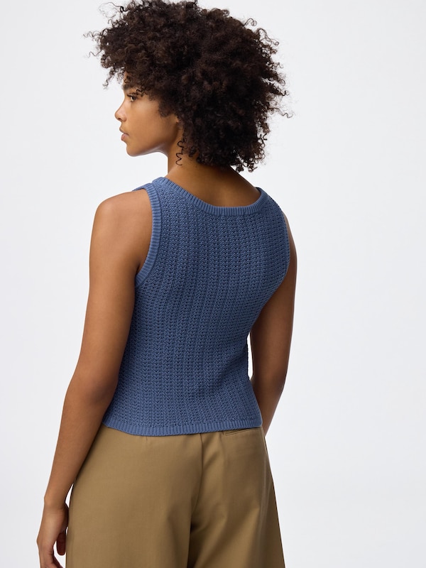 Boat Neck Knitted Tank Top