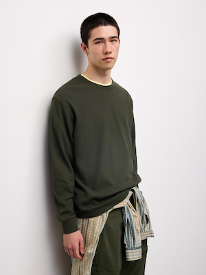 Warm Waffle Crew Neck T-Shirt | Long