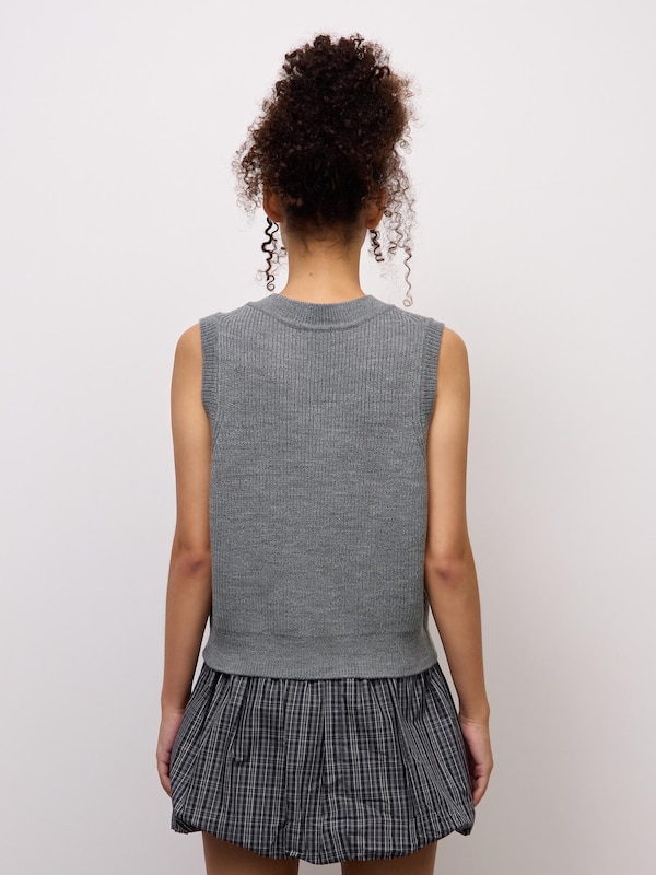 Rib Stitched Knitted Vest | UL