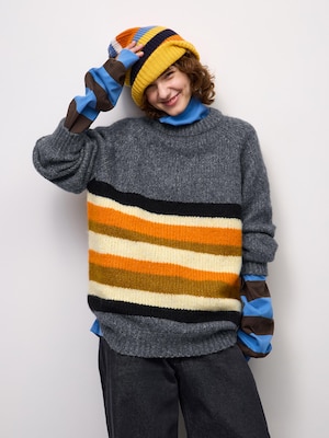 Striped Oversized Knitted Tunic | PF