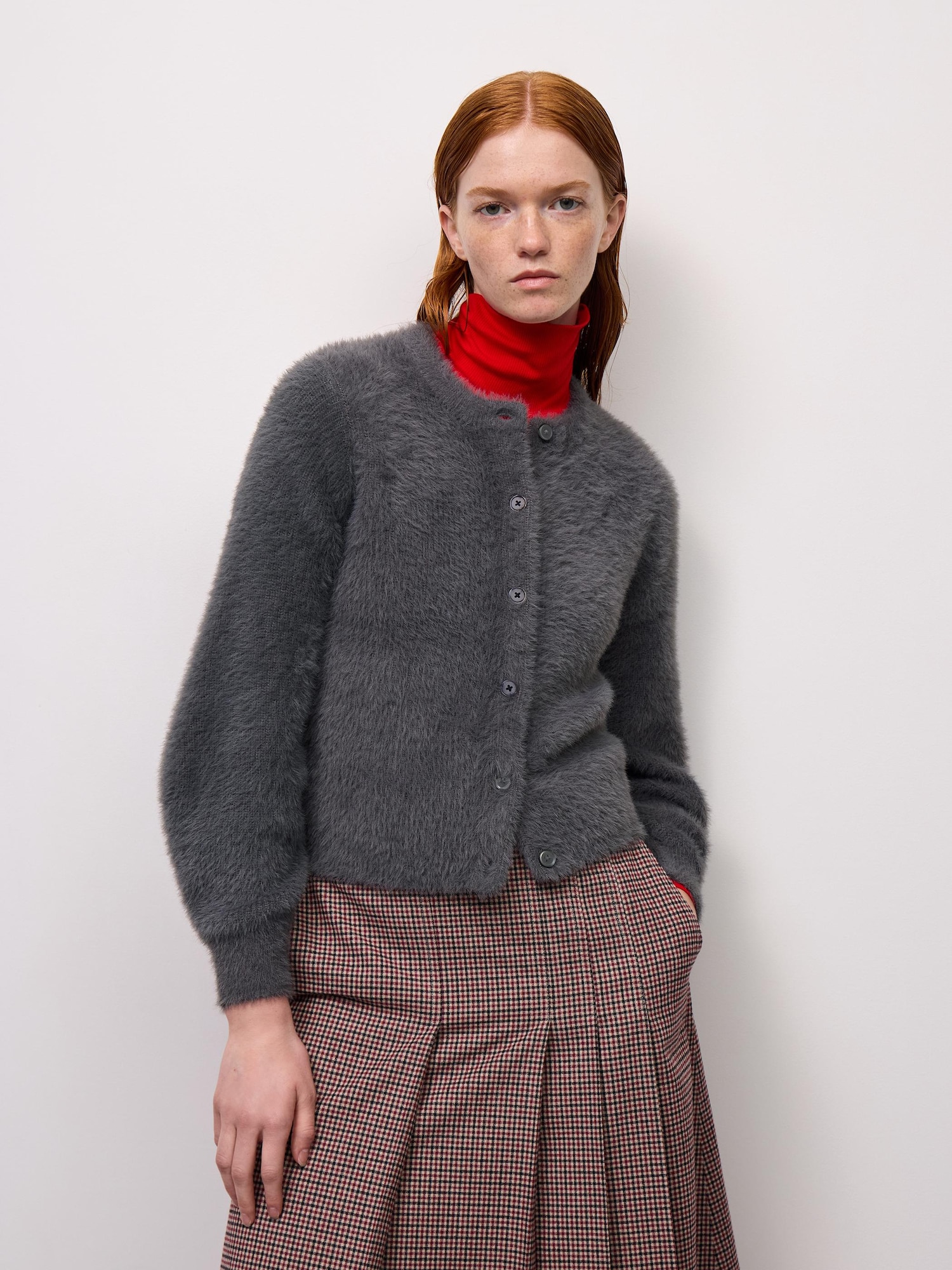Women's Feather Yarn Cardigan | CL | GU US