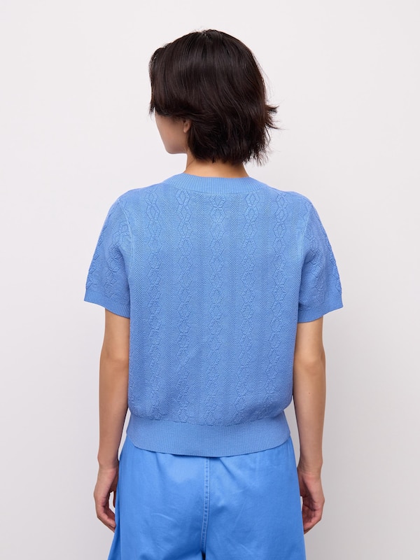 Crew Neck Cardigan | Short | ST