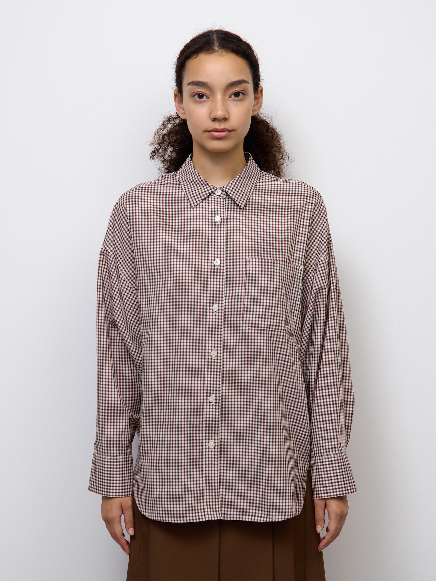 Women's Dolman Sleeve Checked Shirt | GU US