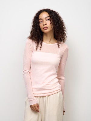 Warm Pointelle Crew Neck T-Shirt | 12 | CZ