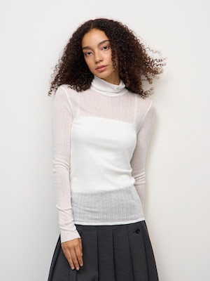Warm Pointelle Turtleneck T-Shirt | 12 | CZ