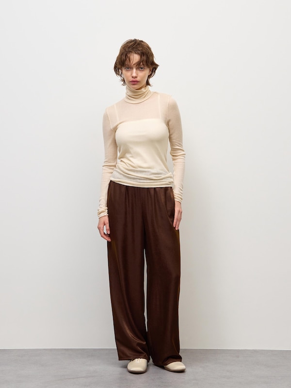 Warm Pointelle Turtleneck T-Shirt | 12 | CZ