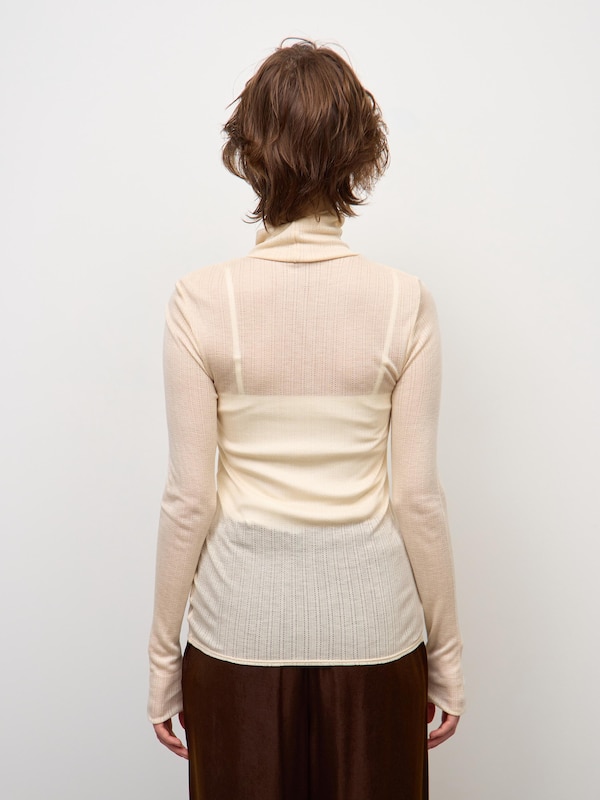 Warm Pointelle Turtleneck T-Shirt | 12 | CZ