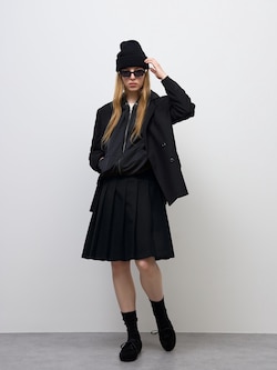 Side Button Pleated Skirt | MN