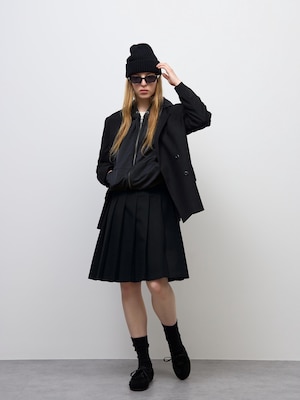 Side Button Pleated Skirt | MN