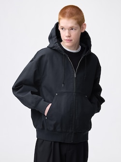 Cotton Zip Up Parka