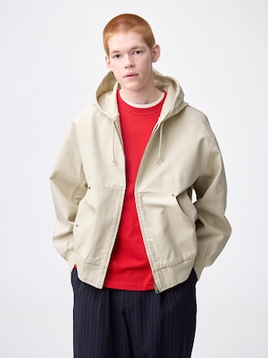 Cotton Zip Up Parka