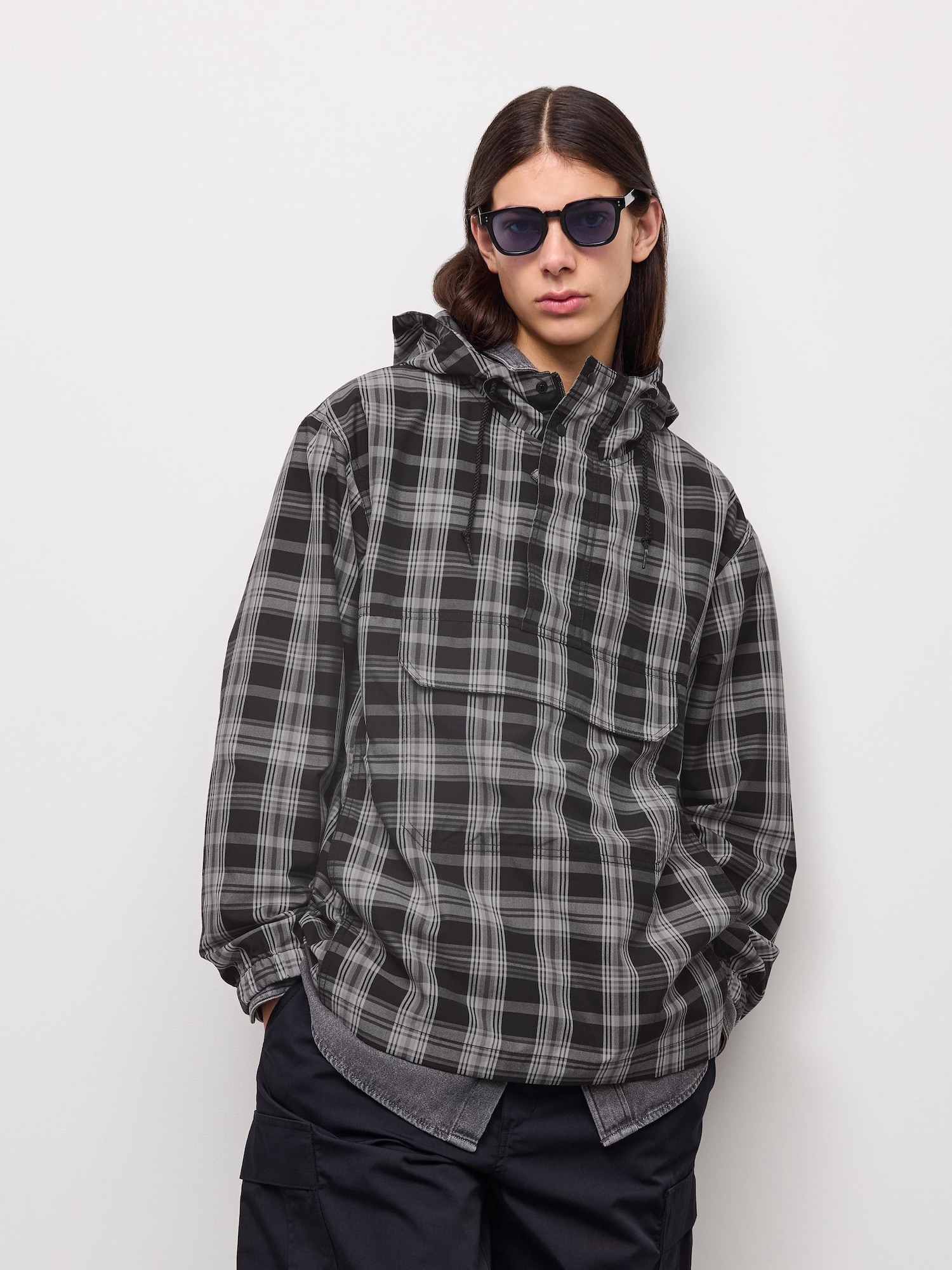 Unisex Checked Half Zip Parka | UL | GU US