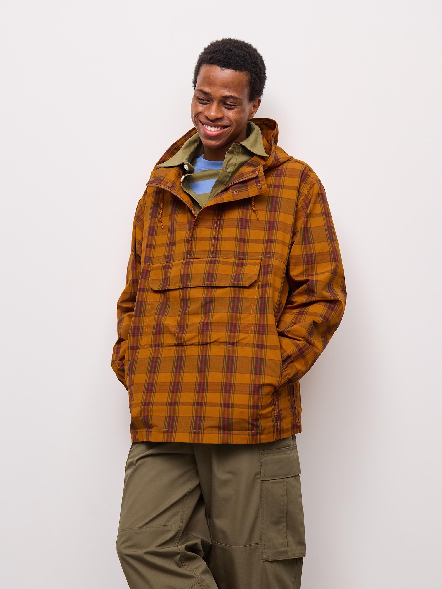 Unisex Checked Half Zip Parka | UL | GU US