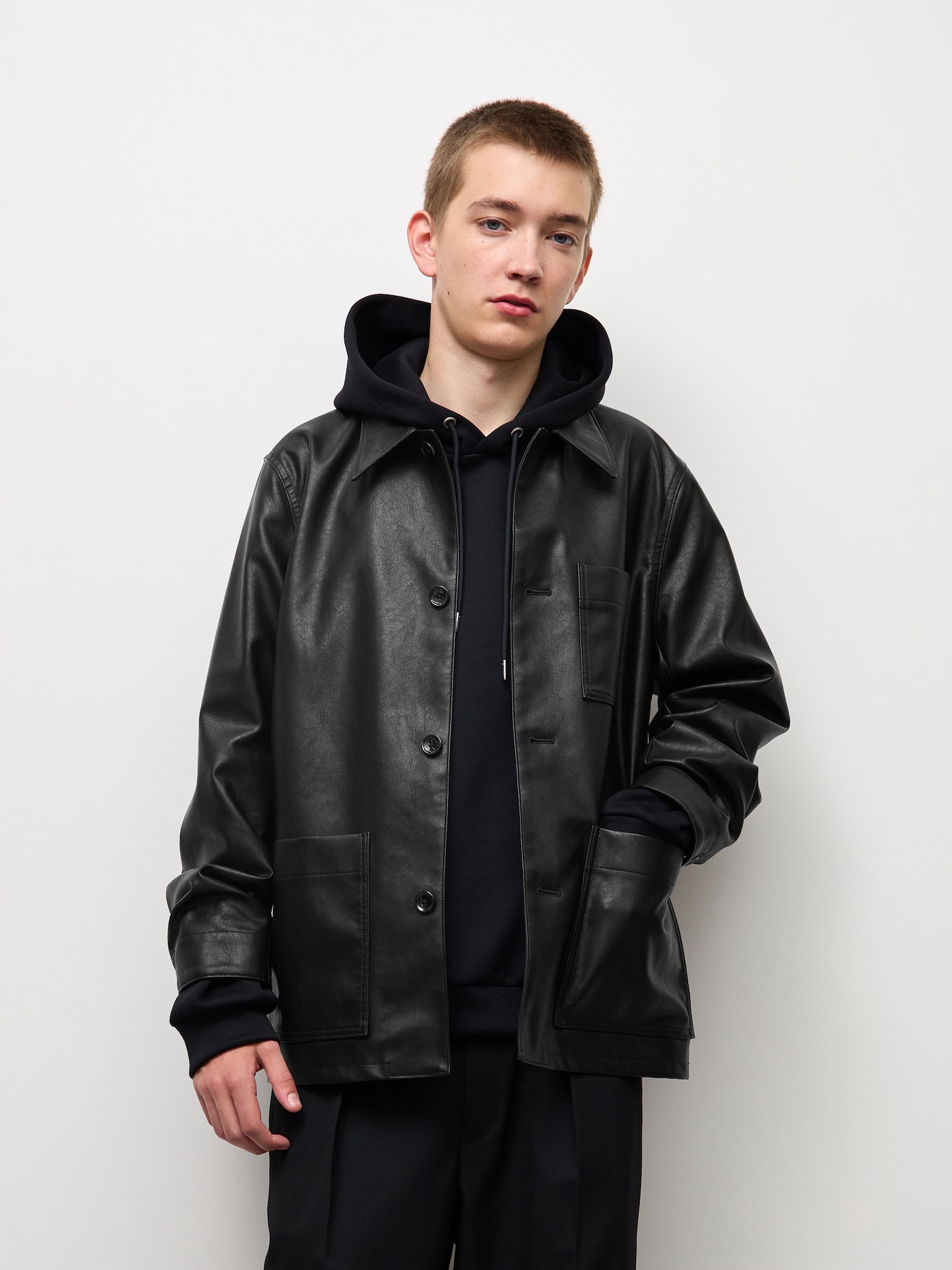 Unisex Faux Leather Coverall Jacket | MN | GU US