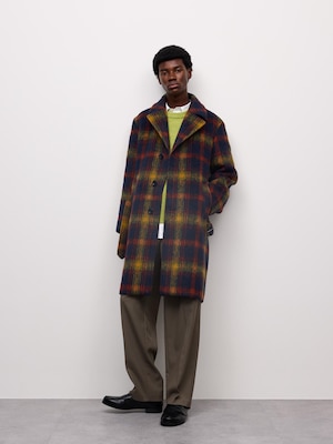 Shaggy Checked Coat | CL