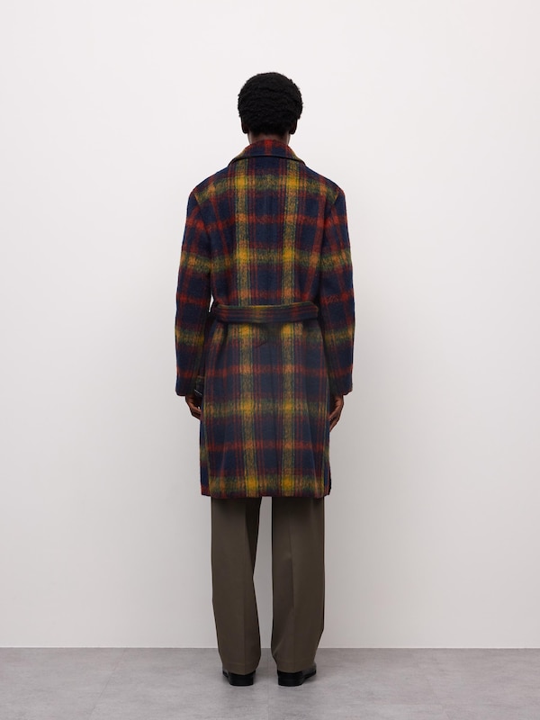 Shaggy Checked Coat | CL