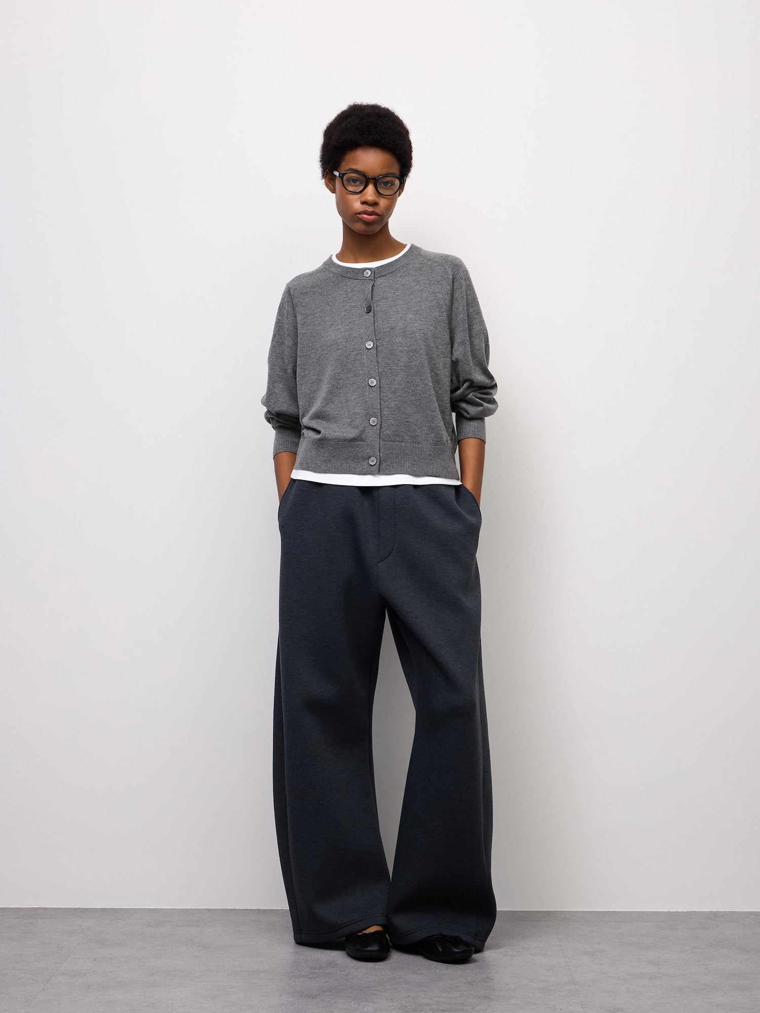 極美品 FUKUZO Wool Fine-gauge knit Cardigan Women's Fine Gauge Knit Cardigan | MN | GU US