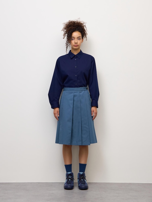 Chino Pleated Midi Skirt | UL