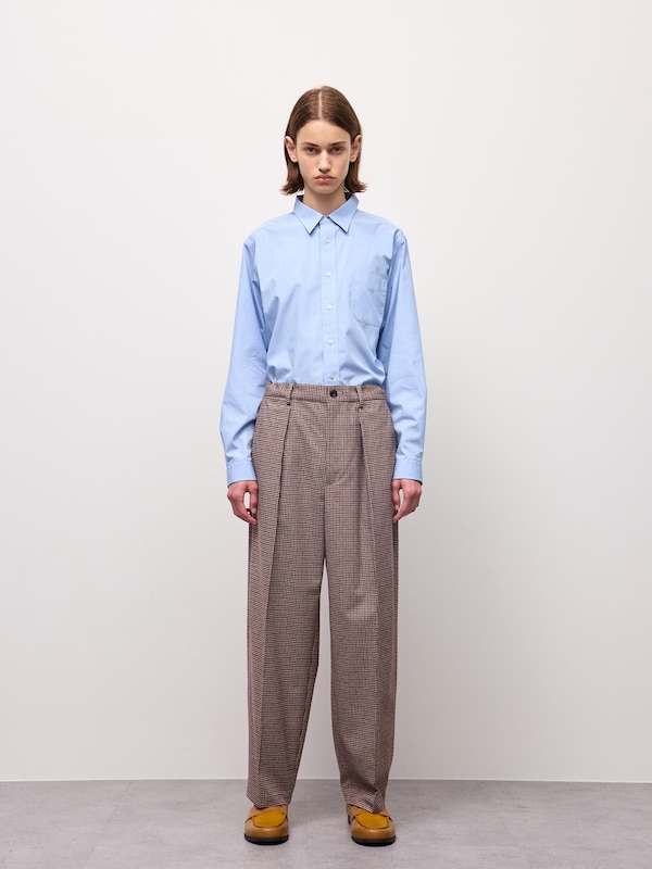 Checked Pleated Tapered Pants | CL