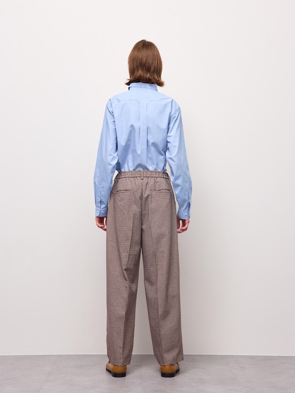 Checked Pleated Tapered Pants | CL