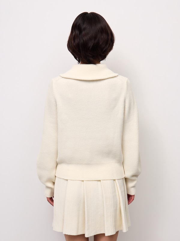 Rib Stitched Half-Zip Sweater | UL