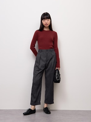 Pleated Tapered Pants | Tweedy | MN