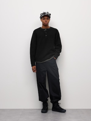 Cotton Wide Utility Pants | UL