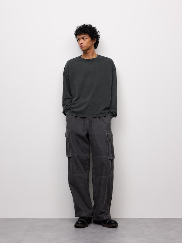Washed Cotton Boxy T-Shirt | Long | UL