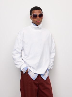 Cotton Boxy TurtlenecktT| Long | PF