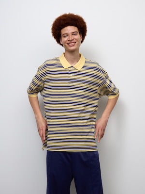 Dry Oversized Polo Shirt Halfslv | Stripe | ST