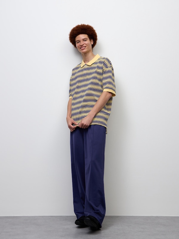 Dry Oversized Polo Shirt Halfslv | Stripe | ST